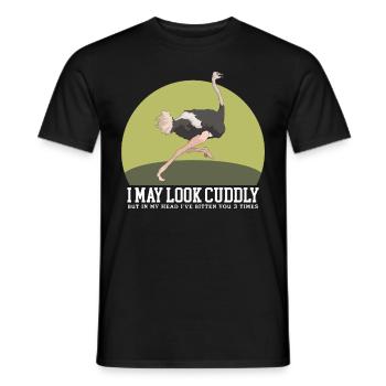 Strauß Vogel Strauße Straußenliebhaber Geschenk - Männer T-Shirt - Schwarz - Vorne - AI Model Male 178 light (178cm)