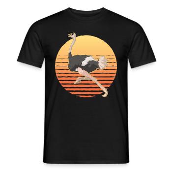 Strauß Vogel Straußenliebhaber Strauße Geschenk - Männer T-Shirt - Schwarz - Vorne - AI Model Male 178 light (178cm)