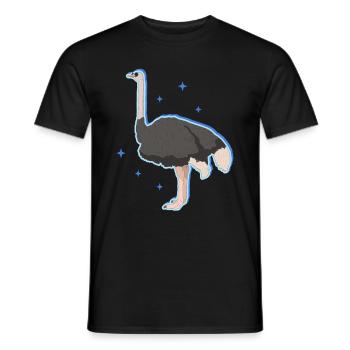 Strauß Vogel | Straußenliebhaber Strauße Geschenk - Männer T-Shirt - Schwarz - Vorne - AI Model Male 178 light (178cm)