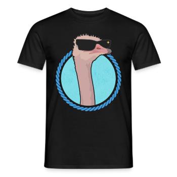 Strauß Vogel Strauße Straußenliebhaber Geschenk - Männer T-Shirt - Schwarz - Vorne - AI Model Male 178 light (178cm)