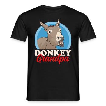 Esel Opa | Eselbesitzer Eselliebhaber Geschenk - Männer T-Shirt - Schwarz - Vorne - AI Model Male 178 light (178cm)
