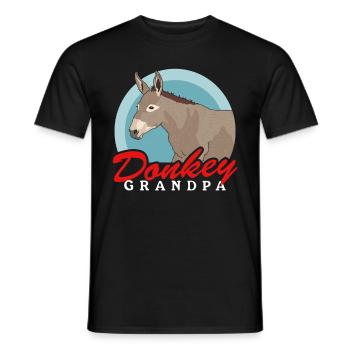 Esel Opa Eselliebhaber Eselbesitzer Geschenk - Männer T-Shirt - Schwarz - Vorne - AI Model Male 178 light (178cm)
