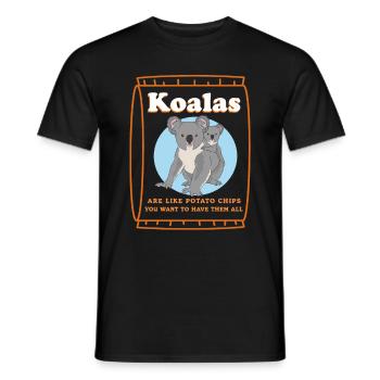 Koala Koala Bear Koalas Koala Bears Cadeau - T-shirt homme - noir - Devant - AI Model Male 178 light (178cm)