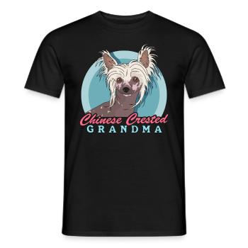 Mamie chinoise à crête Chien chinois à crête - T-shirt homme - noir - Devant - AI Model Male 178 light (178cm)