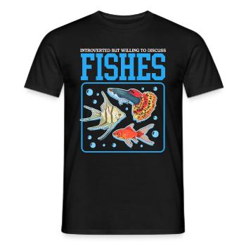 Aquarium Aquaristik Aquarianer Zierfisch Geschenk - Männer T-Shirt - Schwarz - Vorne - AI Model Male 178 light (178cm)