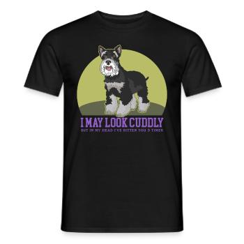 Schnauzer miniature Propriétaire | Cadeau Schnauzer Chien - T-shirt homme - noir - Devant - AI Model Male 178 light (178cm)