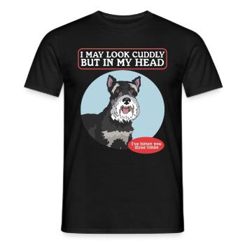 Schnauzer miniature propriétaire Schnauzer chien cadeau - T-shirt homme - noir - Devant - AI Model Male 178 light (178cm)