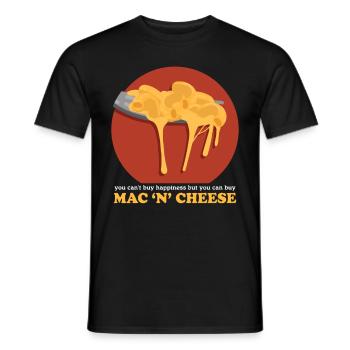 Macaroni and cheese | Mac and Cheese Gift - Men's T-Shirt - black - Front - AI Model Male 178 light (178cm)