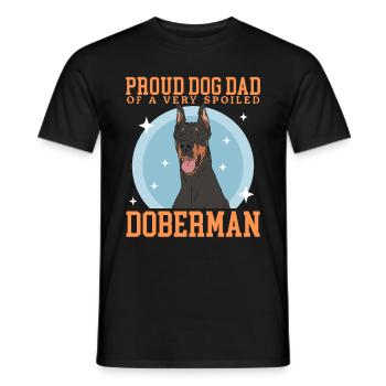 Doberman Dad Dog Daddy Dog Owner Cadeau - T-shirt homme - noir - Devant - AI Model Male 178 light (178cm)