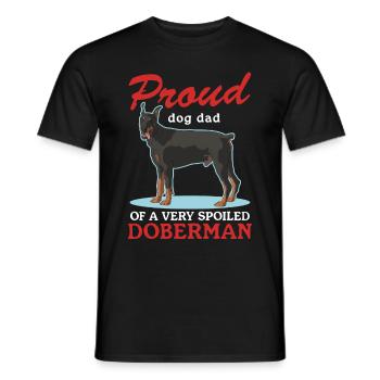 Doberman Dad Dog Owner Dog Daddy Gift - T-shirt homme - noir - Devant - AI Model Male 178 light (178cm)