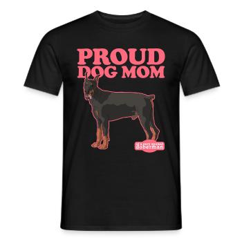Doberman Mom | Dog Mom Dog Owner Gift - Men's T-Shirt - black - Front - AI Model Male 178 light (178cm)