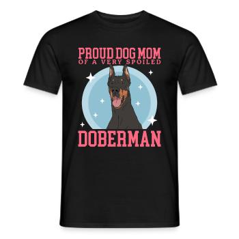 Doberman Mom Dog Mom Dog Owner Gift - Men's T-Shirt - black - Front - AI Model Male 178 light (178cm)