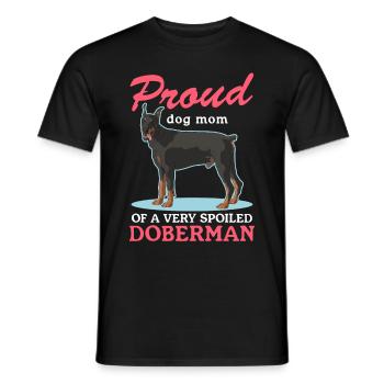 Doberman Mom Dog Owner Dog Mom Gift - Men's T-Shirt - black - Front - AI Model Male 178 light (178cm)