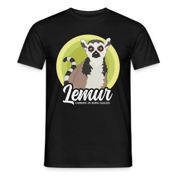 Lémurien Lémuriens à queue annelée Lémuriens à queue annelée Cadeau - T-shirt homme - noir - Devant - AI Model Male 178 light (178cm)