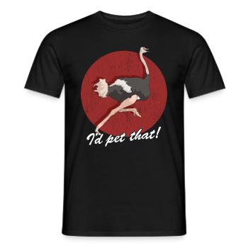 Strauß Vogel | Straußenliebhaber Strauße Geschenk - Männer T-Shirt - Schwarz - Vorne - AI Model Male 178 light (178cm)