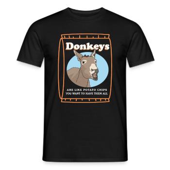 Esel Eselchen Eselbesitzer Eselliebhaber Geschenk - Männer T-Shirt - Schwarz - Vorne - AI Model Male 178 light (178cm)