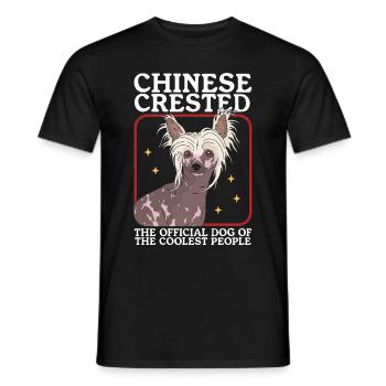 Chinese Crested Dog Chinese Crested Gift - Men's T-Shirt - black - Front - AI Model Male 178 light (178cm)