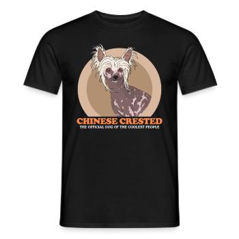Chinese Crested Dogs Chinese Crested Gift - Men's T-Shirt - black - Front - AI Model Male 178 light (178cm)