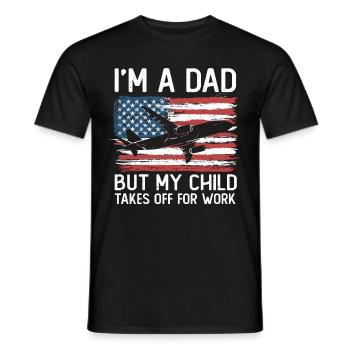 Flugbegleiter Papa Stewardess Flugbegleiter - Männer T-Shirt - Schwarz - Vorne - AI Model Male 178 light (178cm)
