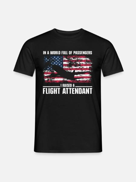 Flugbegleiter Papa Stewardess Flugbegleiter - Männer T-Shirt - Schwarz