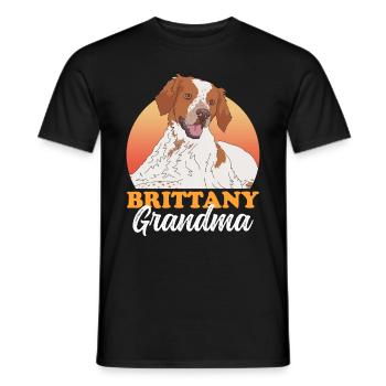 Brittany Granny Spaniel Breton Dogs Gift - Men's T-Shirt - black - Front - AI Model Male 178 light (178cm)