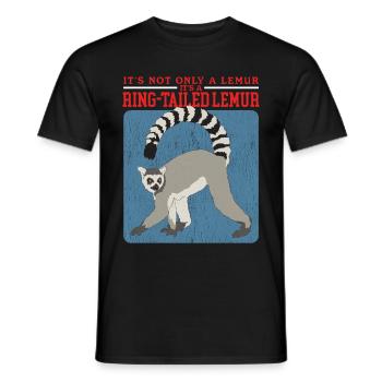 Lémurien Lémuriens à queue annelée Lémuriens à queue annelée Cadeau - T-shirt homme - noir - Devant - AI Model Male 178 light (178cm)