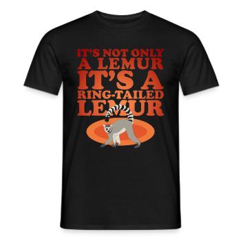 Lemur Ring-tailed lemur ringtail lemurs gift - Men's T-Shirt - black - Front - AI Model Male 178 light (178cm)