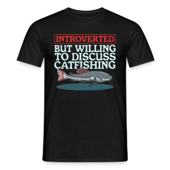 Pêcheur Poisson-Chat Pêche Pêche Poisson Cadeau - T-shirt homme - noir - Devant - AI Model Male 178 light (178cm)