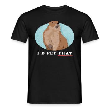 Murmeltiere Mankai Munggen Groundhog Geschenk - Männer T-Shirt - Schwarz - Vorne - AI Model Male 178 light (178cm)