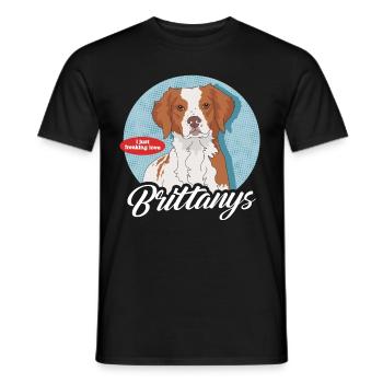 Brittany Dogs Spaniel Breton Gift - Men's T-Shirt - black - Front - AI Model Male 178 light (178cm)