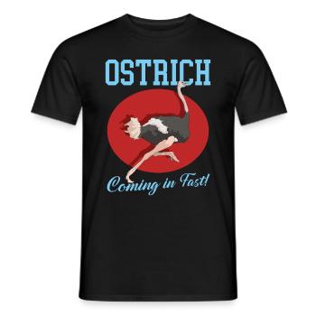 Strauß Vogel Strauße Straußenliebhaber Geschenk - Männer T-Shirt - Schwarz - Vorne - AI Model Male 178 light (178cm)