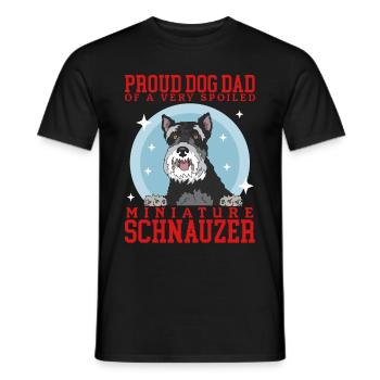 Miniature Schnauzer Dad Schnauzer Dog Daddy Gift - Men's T-Shirt - black - Front - AI Model Male 178 light (178cm)