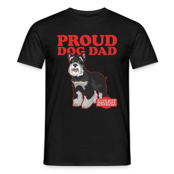 Miniature Schnauzer Dad | Schnauzer Dog Daddy Gift - Men's T-Shirt - black - Front - AI Model Male 178 light (178cm)