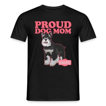 Maman Schnauzer miniature | Schnauzer Dog Mom Cadeau - T-shirt homme - noir - Devant - AI Model Male 178 light (178cm)