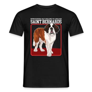 Bernhardiner Hunde | St. Bernhardshund Geschenk - Männer T-Shirt - Schwarz - Vorne - AI Model Male 178 light (178cm)