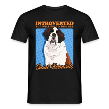 Bernhardiner Hunde St. Bernhardshund Geschenk - Männer T-Shirt - Schwarz - Vorne - AI Model Male 178 light (178cm)