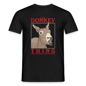 Esel Eselliebhaber Eselbesitzer Eselchen Geschenk - Männer T-Shirt - Schwarz - Vorne - AI Model Male 178 light (178cm)
