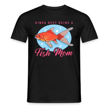 Poisson d’aquarium Maman Aquariophile Aquariophile Cadeau Aquaristique - T-shirt homme - noir - Devant - AI Model Male 178 light (178cm)