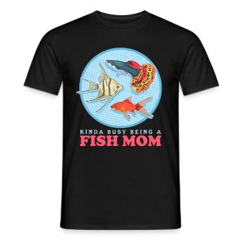 Poisson d’aquarium Maman Aquariophile Aquariophile Cadeau - T-shirt homme - noir - Devant - AI Model Male 178 light (178cm)