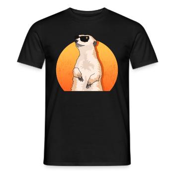 Erdmännchen Cool Lustiges Erdmännchen Geschenk - Männer T-Shirt - Schwarz - Vorne - AI Model Male 178 light (178cm)