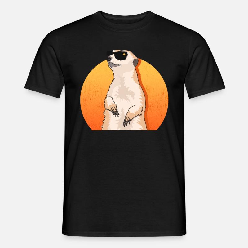 Erdmännchen Cool Lustiges Erdmännchen Geschenk - Männer T-Shirt - Schwarz