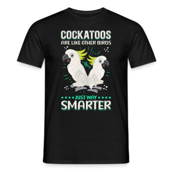 Cockatoo Perroquets Cacatoès Cadeau des propriétaires d’oiseaux - T-shirt homme - noir - Devant - AI Model Male 178 light (178cm)