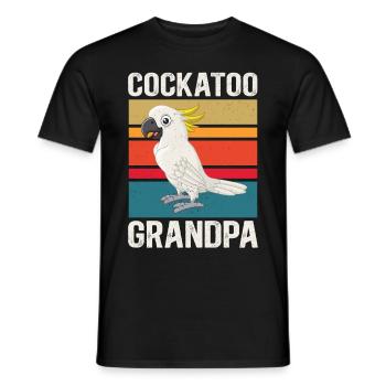 Kakadu Opa Papageien Kakadus Geschenk - Männer T-Shirt - Schwarz - Vorne - AI Model Male 178 light (178cm)
