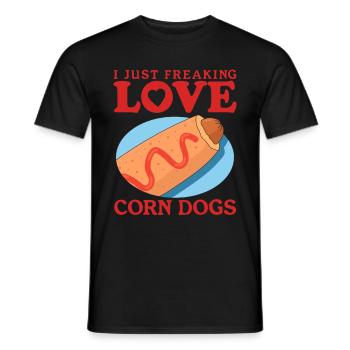 Corn Dog Corndog Corndogs Corn Dogs Gift - Men's T-Shirt - black - Front - AI Model Male 178 light (178cm)