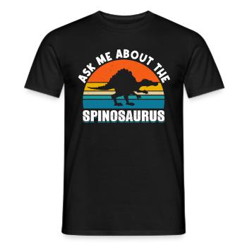 Spinosaurus Dinos Dinosaure Dino Cadeau - T-shirt homme - noir - Devant - AI Model Male 178 light (178cm)