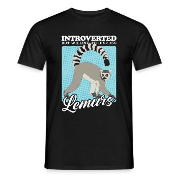 Lemur Katta Lemure Ringelschwanz Lemuren Geschenk - Männer T-Shirt - Schwarz - Vorne - AI Model Male 178 light (178cm)