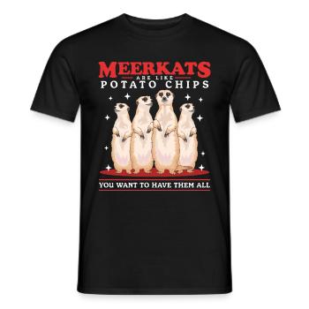 Meerkat Cool Funny Meerkat Gift - Men's T-Shirt - black - Front - AI Model Male 178 light (178cm)