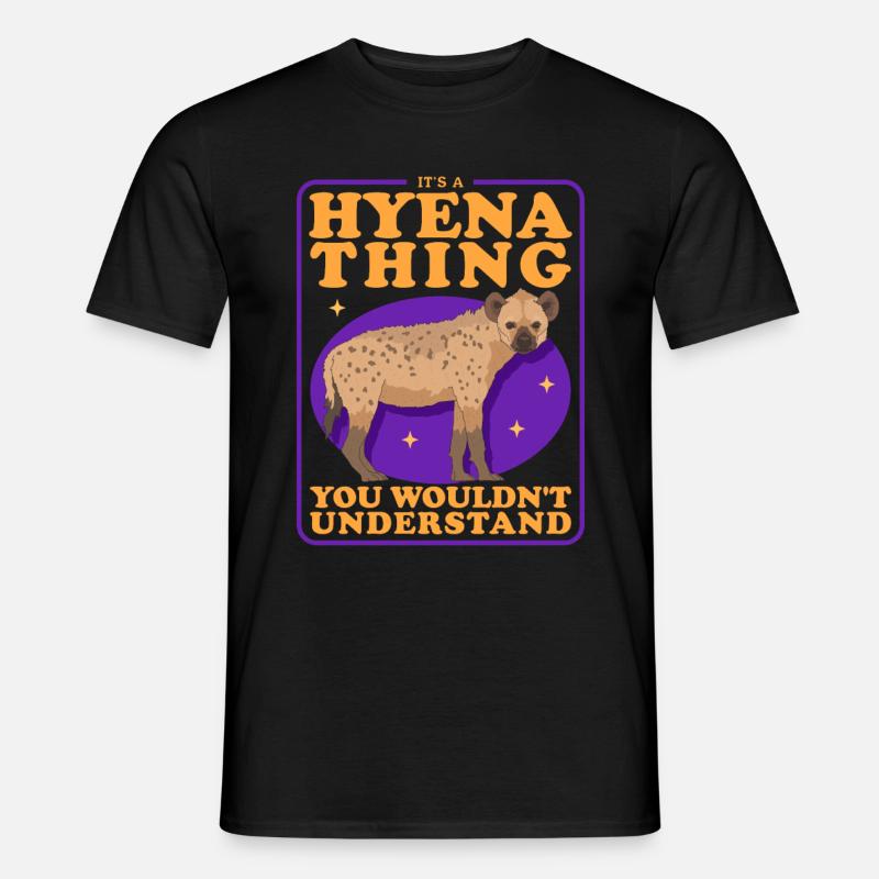Hyäne Tüpfelhyäne Hyänen Geschenk - Männer T-Shirt - Schwarz
