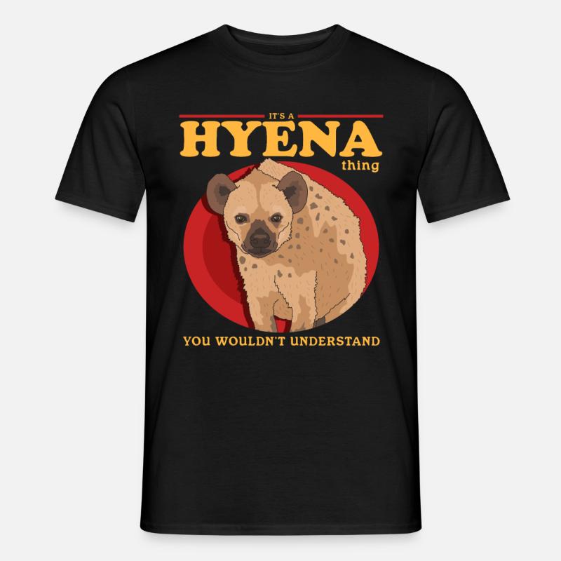 Hyäne Hyänen Tüpfelhyäne Geschenk - Männer T-Shirt - Schwarz