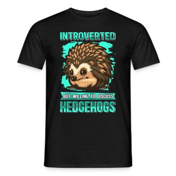 Hedgehog Hedgehog Lovers Cute Hedgehog Gift - Men's T-Shirt - black - Front - AI Model Male 178 light (178cm)